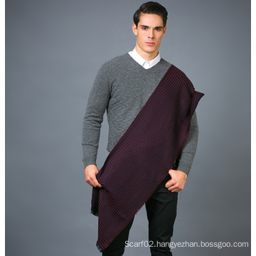 100% Men′s Wool Scarf in Solid Color Yarn Dye Wool Scarf